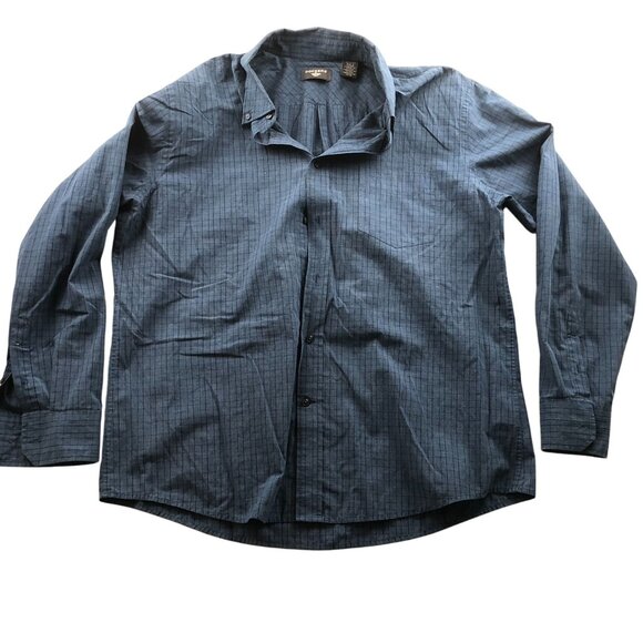 Dockers Mens Shirt Size XL Long Sleeve Button Up  Blue Plaid Casual Classic Y2K - Picture 1 of 9